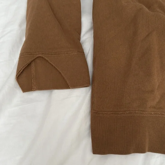 Nili Lotan Brown Sweatshirt, Raglan Sleeves,Small, Distressed. SAME DAY SHIPPING - Picture 3 of 5